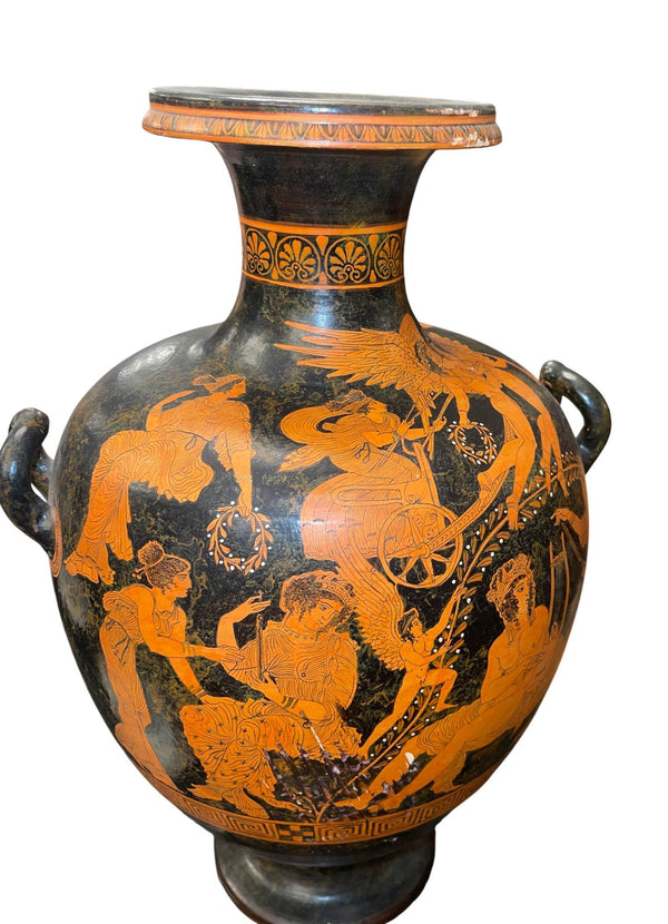 Large Attic Style Red-Figure Hydria Museum Copy After Ancient Greek Pottery