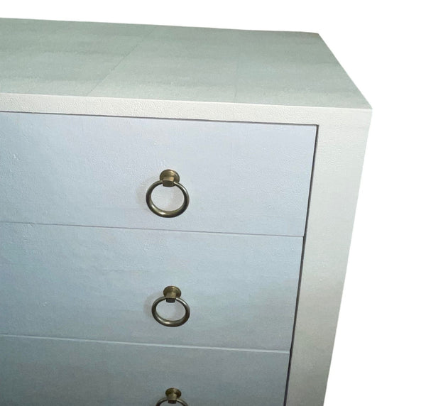 Pair of Italian Two-Tone Faux Shagreen Commodes. Late 20th Century.