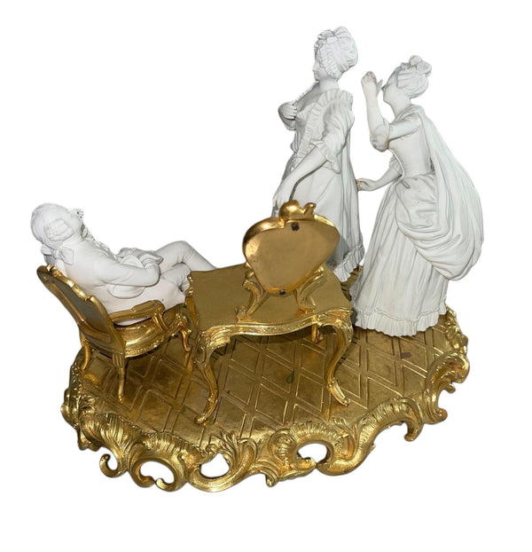 19th Century Sèvres Biscuit Porcelain & Gilt Bronze Figural Group