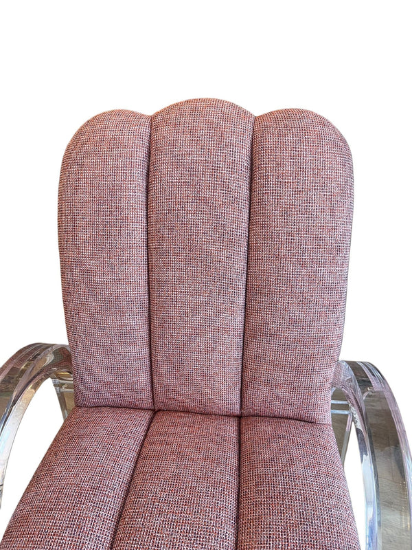 Pair of Charles Hollis Jones Waterfall Collection Lucite Armchairs. USA 1970's.