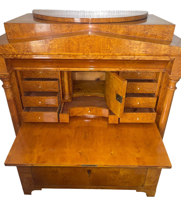 19th Century Biedermeier Secretary Desk with Secret Compartments