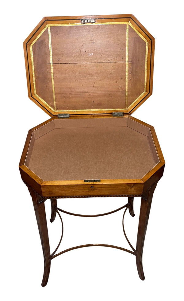 19th Century Italian Marquetry Occasional Table with Lift Top