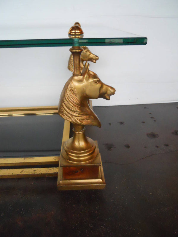 Maison Charles Horse Head Coffee Table with Clear & Tinted Glass, France, 20th C
