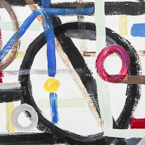 Large Mid-20th Century Abstract Painting. Made in the U.S.A.