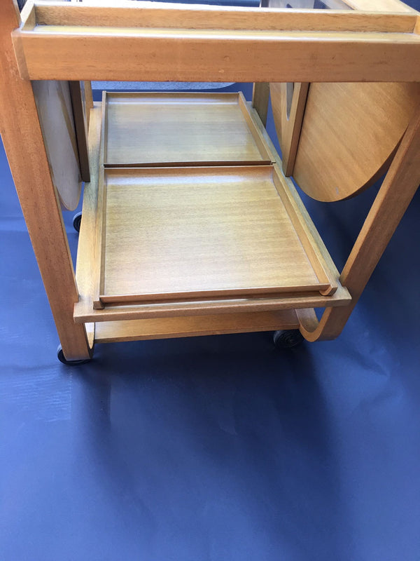Edward Wormley for Dunbar Model 4487 Mahogany Bar Cart. USA 1950's.