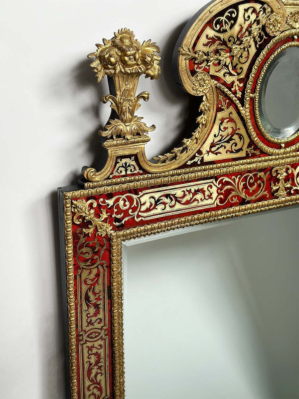 19th Century Swedish Verre Églomisé Mirror in the Taste of Burchardt Precht