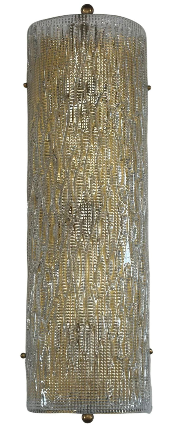 Set of Three Vintage Italian Murano Glass Sconces, c. 1970's