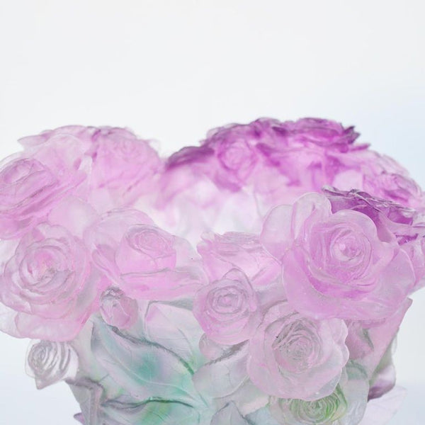 Rose Passion Vase by Daum. France, 1990's.