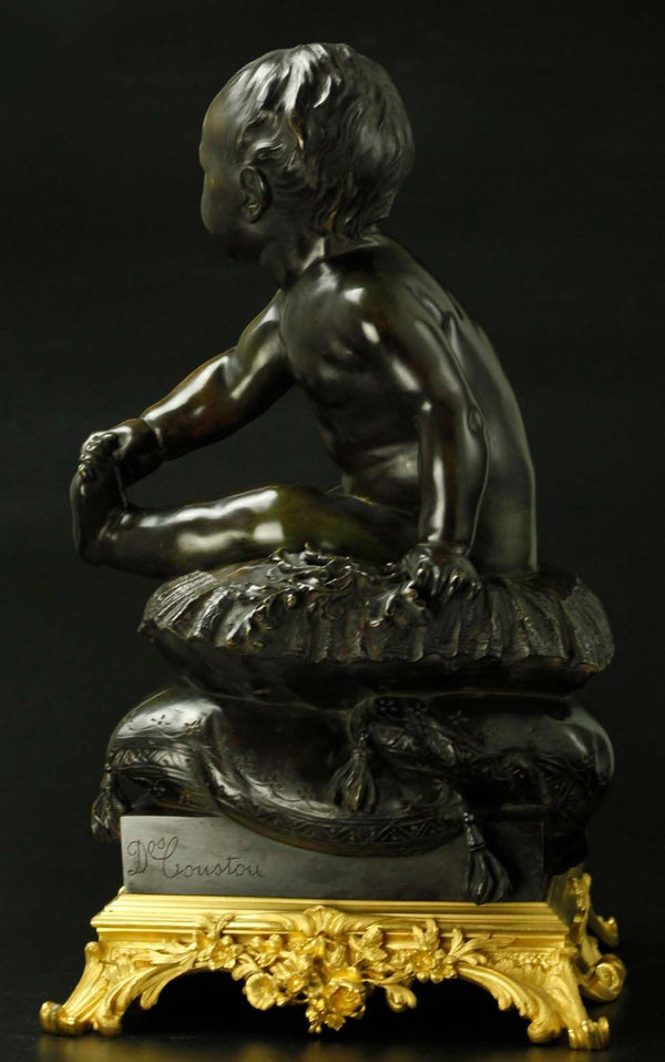 French 19th Century Putti Bronze Sculpture by Coustou