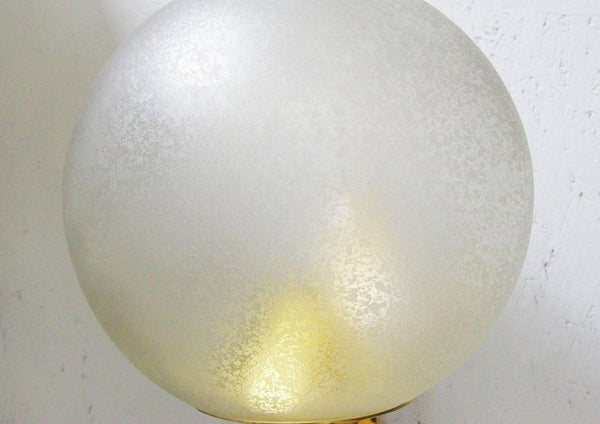 Four Vintage Italian Sconces w/ Clear Murano Globes in Style of Seguso, 1960s
