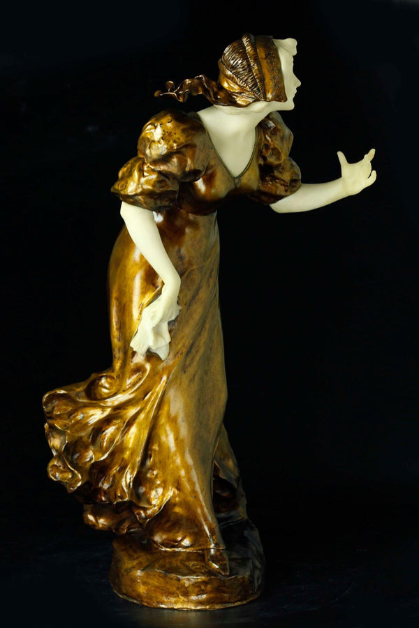 Gilt Bronze & Marble Sculpture by A. Gory, c. 1920's