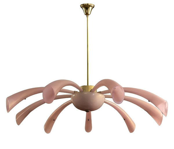Pair Barovier & Toso Murano Glass Fuochi d’Artificio “Fireworks” Chandeliers