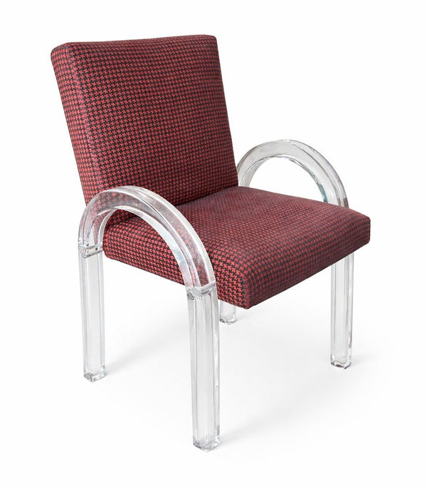 Set of Ten Charles Hollis Jones Lucite Dining Chairs, USA, 1970s