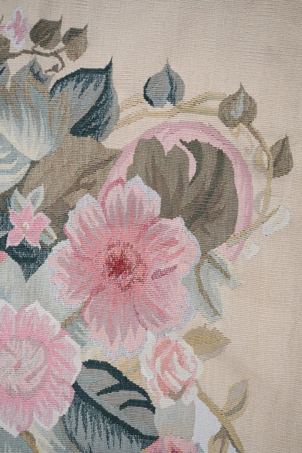 French Aubusson Runner with Floral Details, c. 1900's