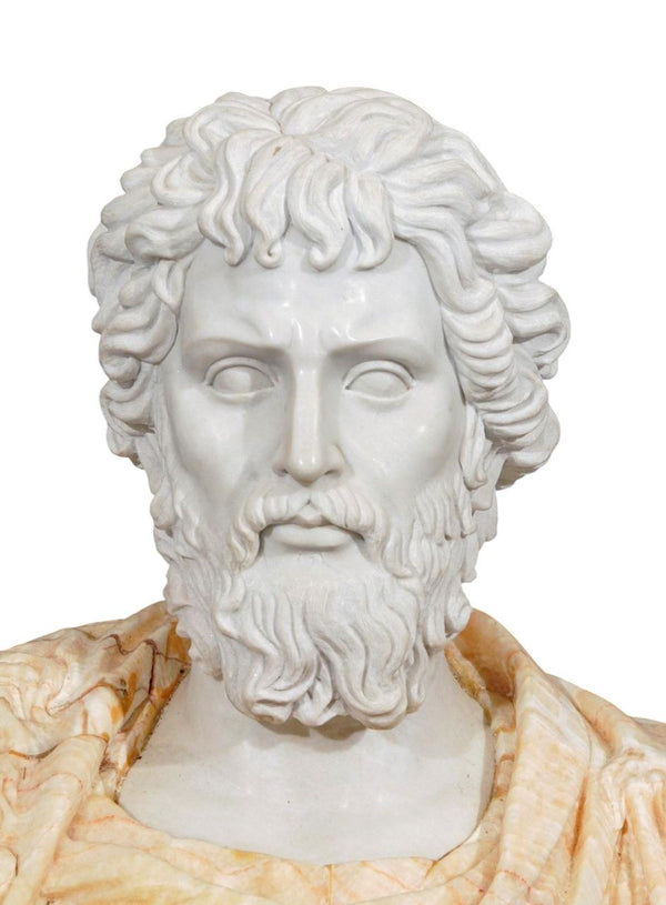 Early 20th Century Roman Emperor Septimius Severus Multicolor Marble Bust