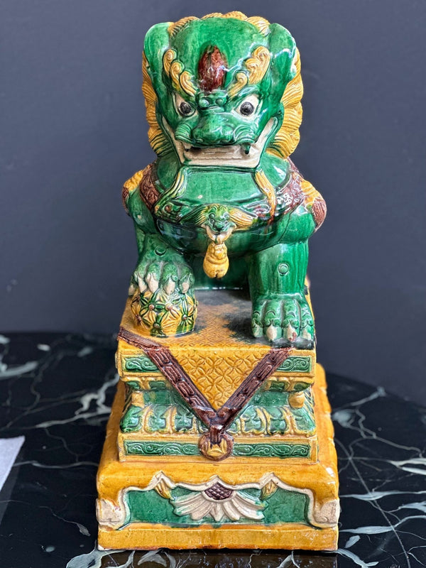 Pair of Late 19th Century Chinese Porcelain Foo Dogs