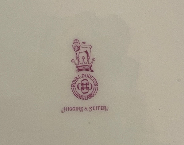 Early 20th C. Royal Doulton for Higgins & Seiter, Gilt Dinner Plates, Set of 12.