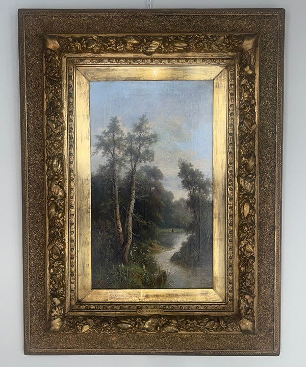 Pair of Late 19th Century Signed Ada Stone Landscape Paintings. United Kingdom.