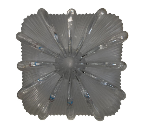 Set of Ten Textured Murano Glass Flush Mounts / Sconces. Italy, 1960's.