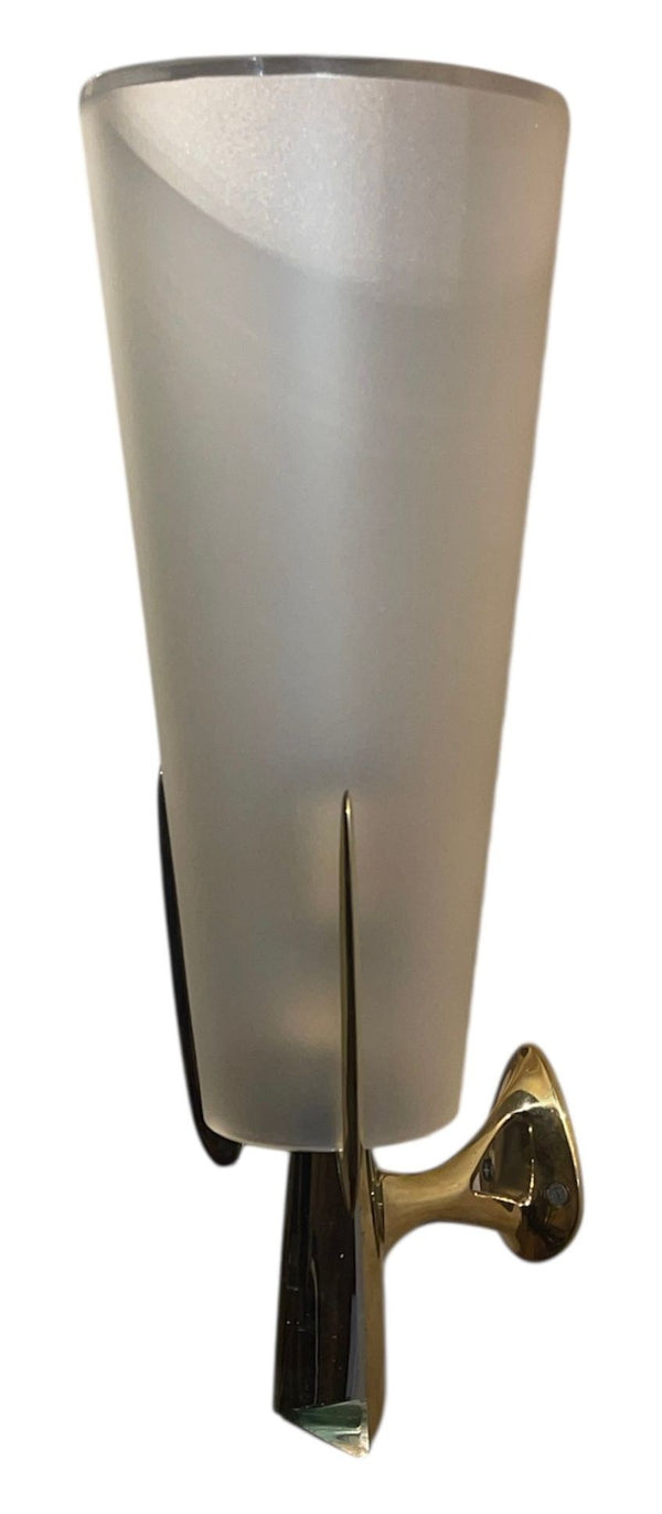 Set of Four Rare Sconces by Max Ingrand for Fontana Arte, Italy, 1959.