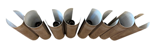 Four Italian Polished Chrome Cylindrical Wall Sconces, Italy, Mid 20th Century.