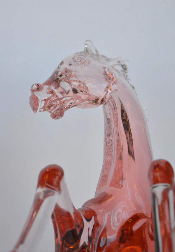 Set of Two Murano Glass Horses by Pino Signoretto