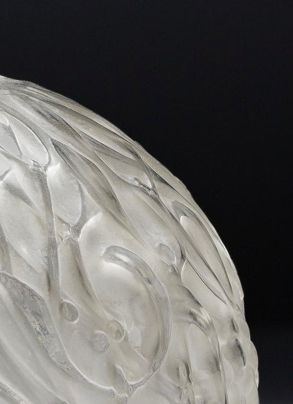 René Lalique "Gui" Frosted Glass Vase, 1920's