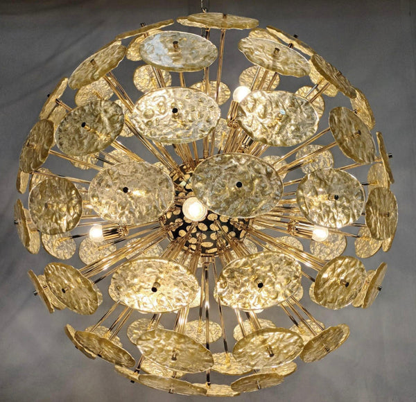 Galactico Sputnik Murano Glass Chandelier. Italy, 1970's.