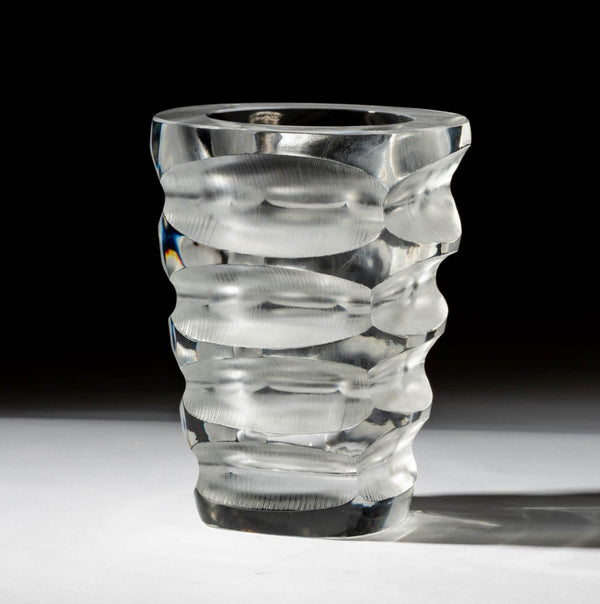 Lalique Mortefontaine Glass Vase – France, Late 20th Century.