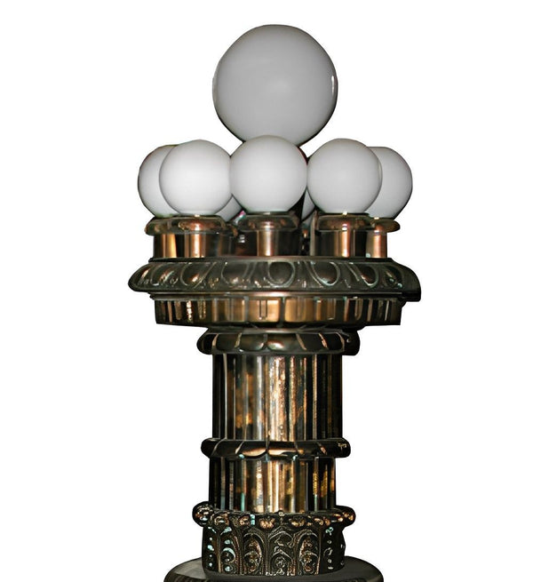 Pair of Monumental Bronze Torcheres from a Chicago Courthouse, Dated 1927.