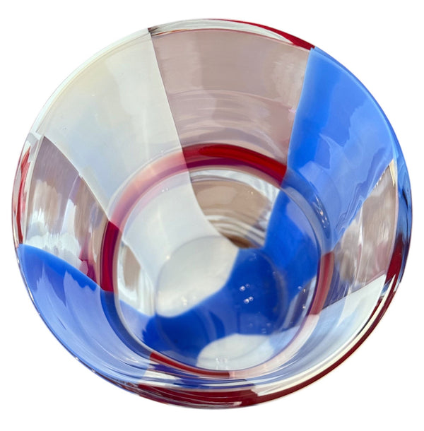 Carlo Moretti Signed Geometric Murano Glass Vase. Italy, 2010.