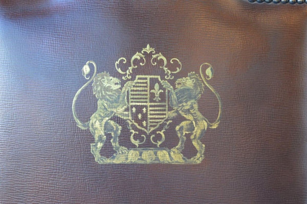 Mid-19th Century Italian Baroque Style Walnut & Leather Throne Chair