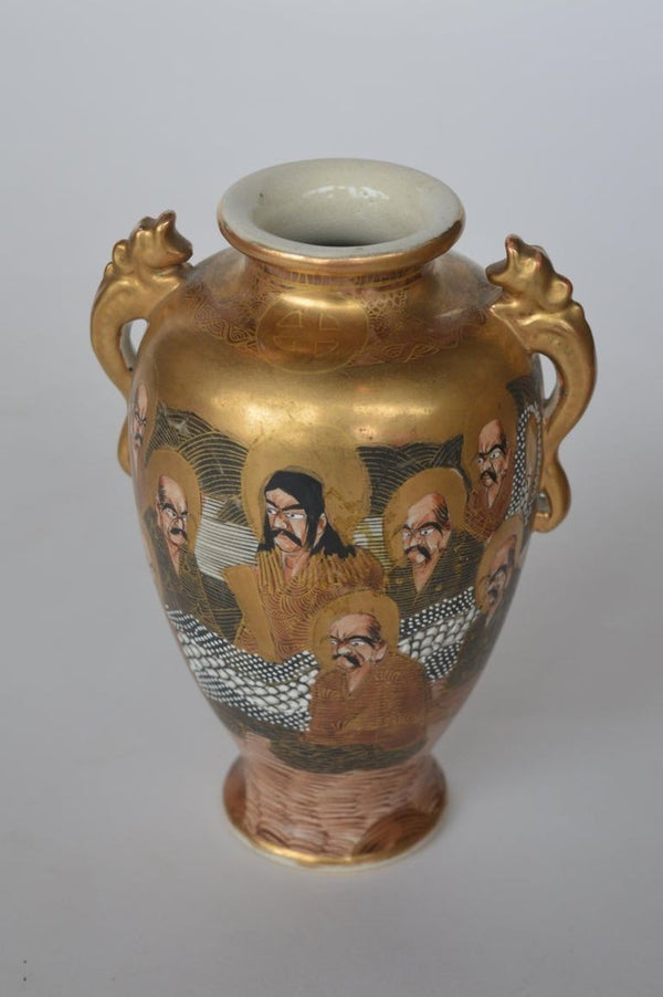Set of Four Japanese Satsuma Earthenware Vases, Meiji–Taisho Period (1900-1920)