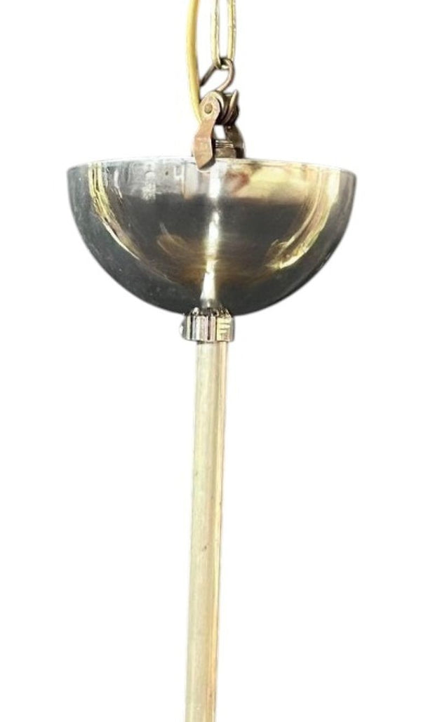 Mazzega Italian Pendant with Amber & Clear Murano Glass, 1970s