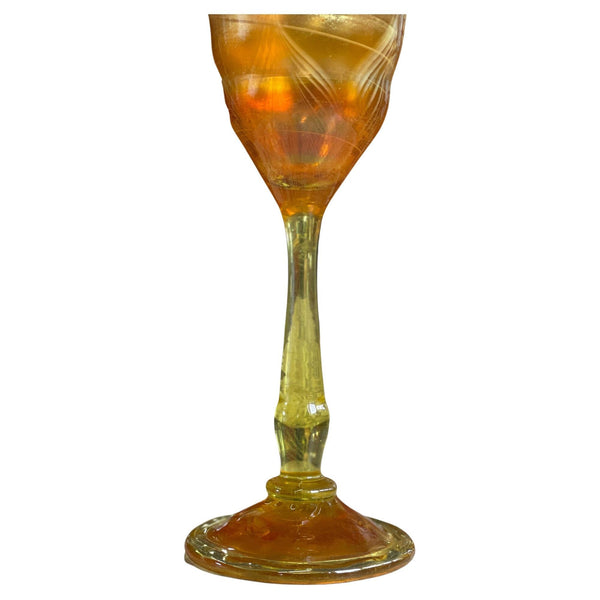 Vintage Tiffany Favrile Iridescent Glass Goblet