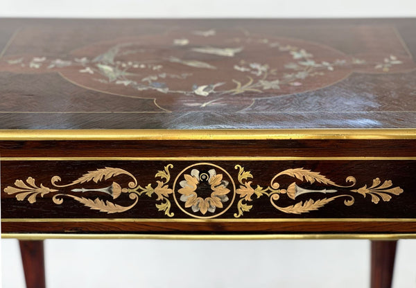 Late 19th Century Italian Mother of Pearl Inlay Occasional Table