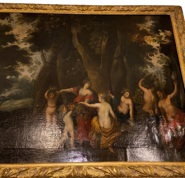 17th-Century Flemish Painting of Bacchus, Venus and Ceres, an Allegory of Autumn