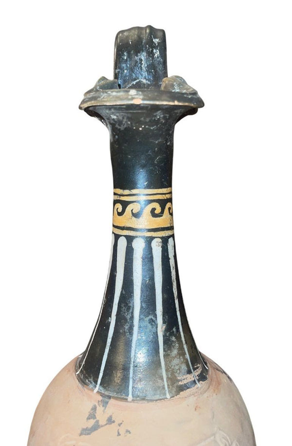 Hellenistic Canosan Figural Oinochoe (Head Vase) Apulia, Italy, 3rd C. - B.C.E.