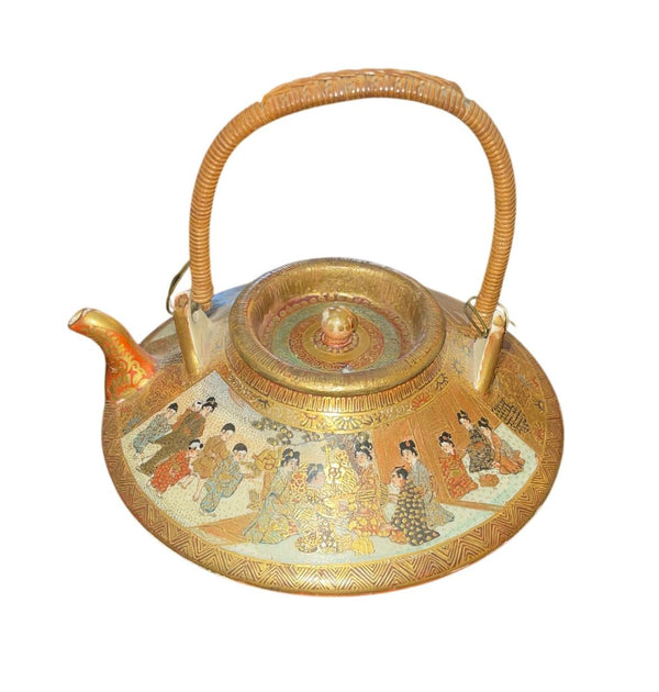 Meiji Period Japanese Satsuma Porcelain Tea Set, 19th Century.