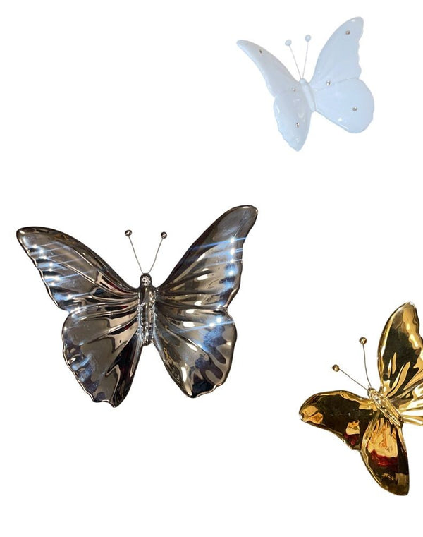 Set of Twenty Three Italian Porcelain Butterflies, 1970's.