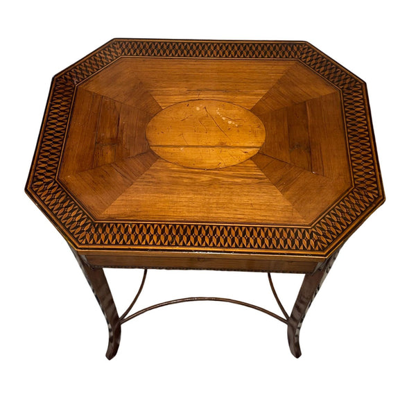 19th Century Italian Marquetry Occasional Table with Lift Top