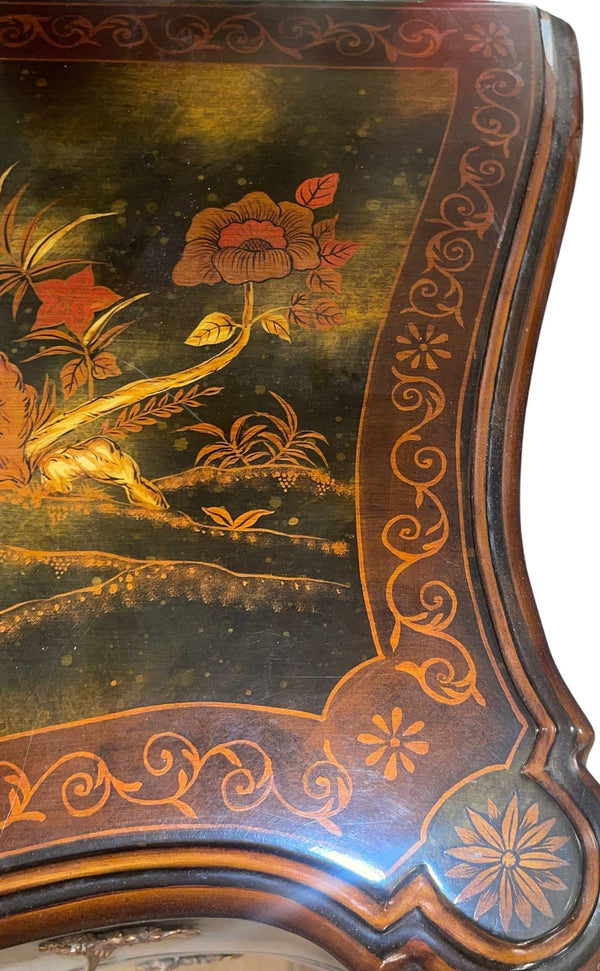 Pair of English Chinoiserie Two-Drawer Nightstands. 20th Century.