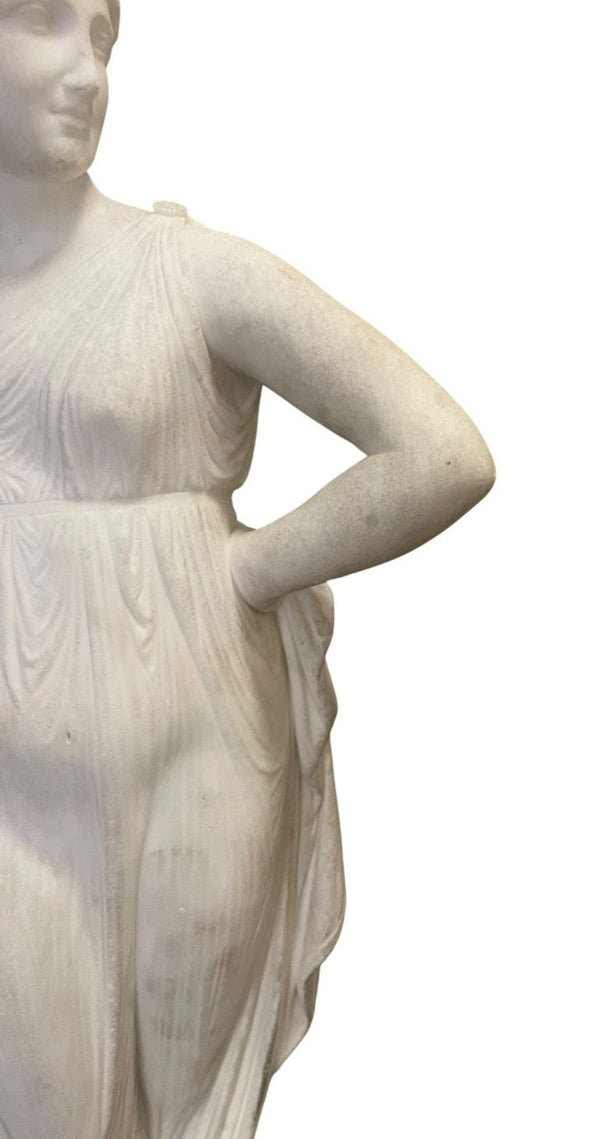 19th Century Carrara Marble Sculpture of Euphrosyne, One of the Three Graces.