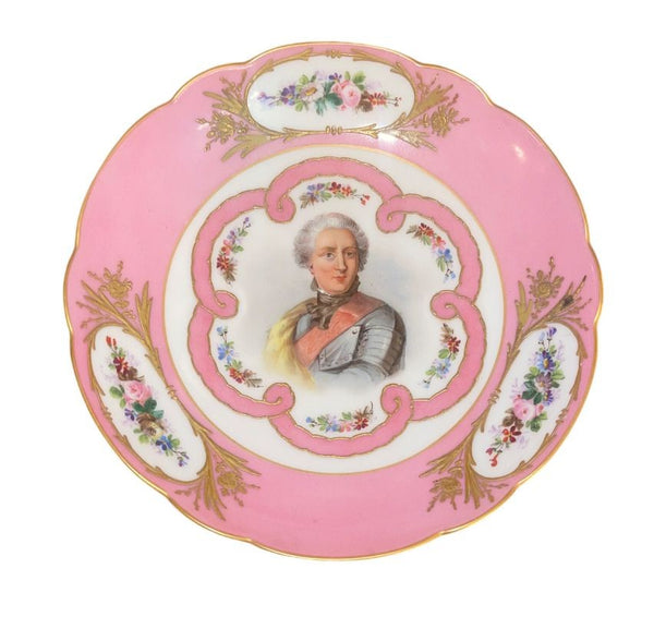 Pair of 19th Century Sevres Porcelain Portrait Compotes