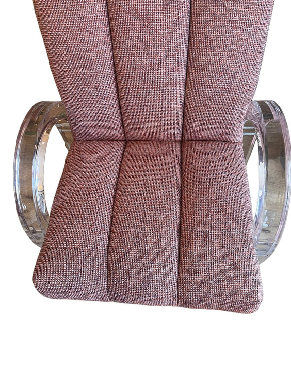 Pair of Charles Hollis Jones Waterfall Collection Lucite Armchairs. USA 1970's.