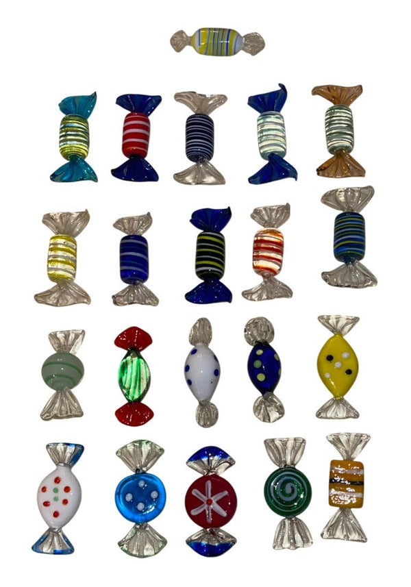 1970's Ursa Major France Millefiori Plate with Italian Murano Glass Candies.