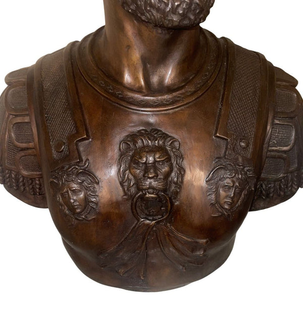 19th Century Italian Bronze Bust of Roman Emperor, Possibly Cosimo de’ Medici