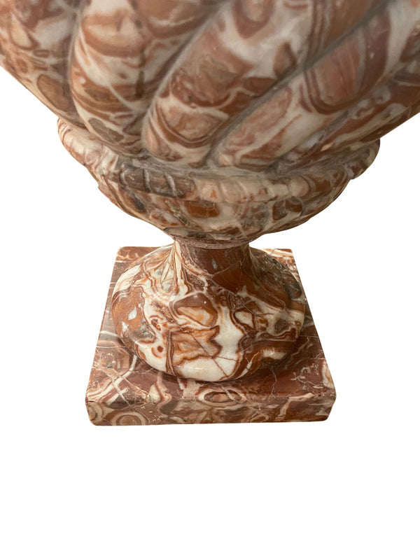Early 20th C. Italian Pietra Dura Geometric Flower Center Table w/ Marble Base