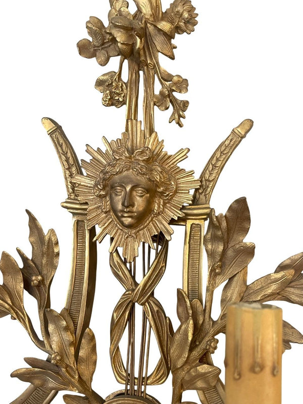 Pair of Late 19th Century French Louis XVI Style Bronze Sconces