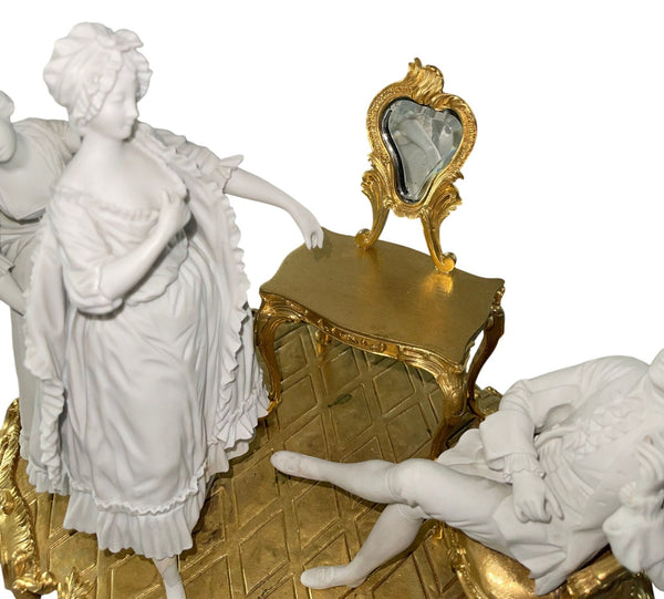 19th Century Sèvres Biscuit Porcelain & Gilt Bronze Figural Group
